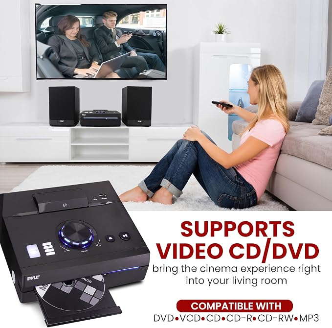 Pyle Home Stereo Shelf System - 100W Wireless BT Streaming