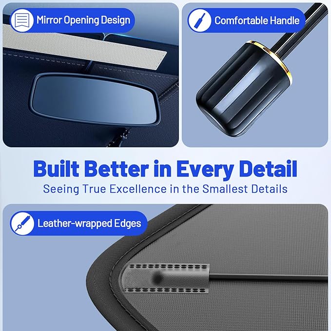 Car Windshield Sun Shade for Honda Accord 2018-2026 –[Reflective Coated Fabric] Sunshade Umbrella for Front Window, Car Shades Sun Visor Keep Car Cool and Protects Interior, 1:1 Exact Fit