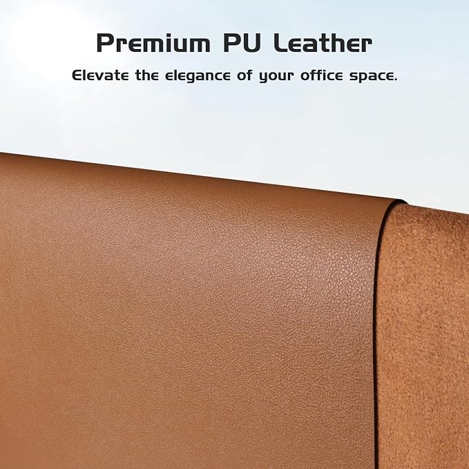 Aothia Leather Desk Pad Protector, Office Mat, Large Mouse Pad, Laptop Desk Pad