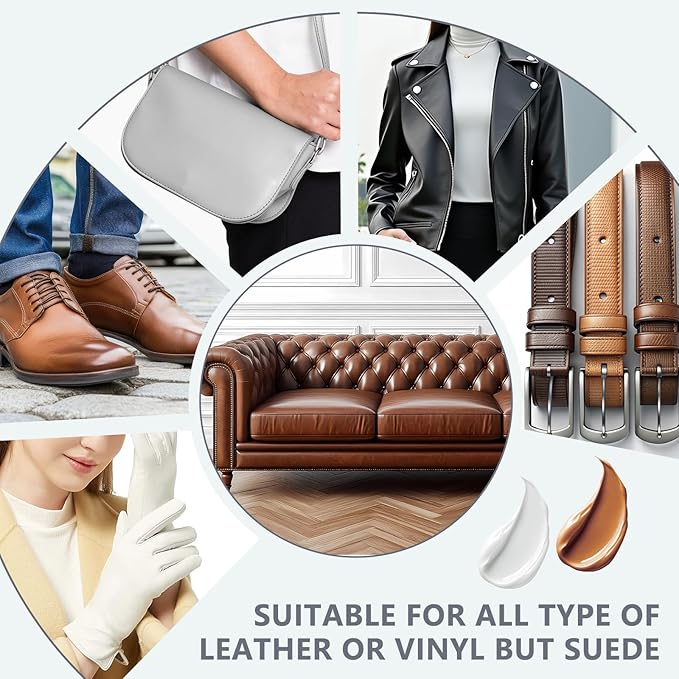 Leather Recoloring Balm with 100ml Mink Oil Conditioner | Maroon Repair Kit, Dye & Color Restorer for Furniture, Sofa, Car Seats, Bags | Restore Faded & Scratched Surfaces