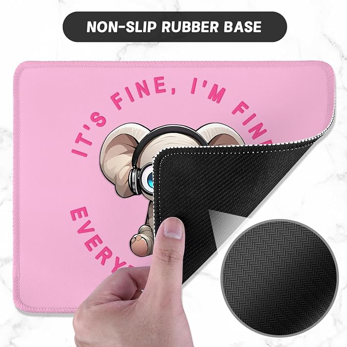 ITNRSIIET Mouse Pad with Stitched Edge Premium Textured Smooth Precise