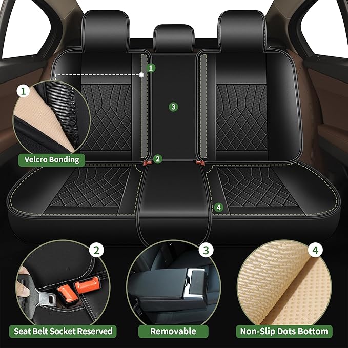 Bling Car Seat Covers Fit for Toyota Camry 2012-2025 2026: Waterproof Faux Leather Driver Seat Cover,Shining Diamond Automotive Seat Cushion All Seasons Seat Protector(5 Seats,Black)