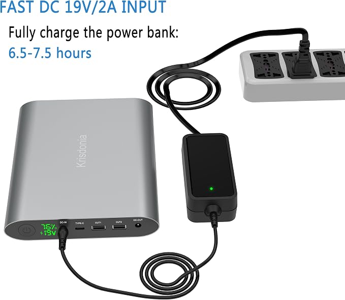 Krisdonia Portable Laptop Charger 185Wh/50000mAh Laptop Power Bank External