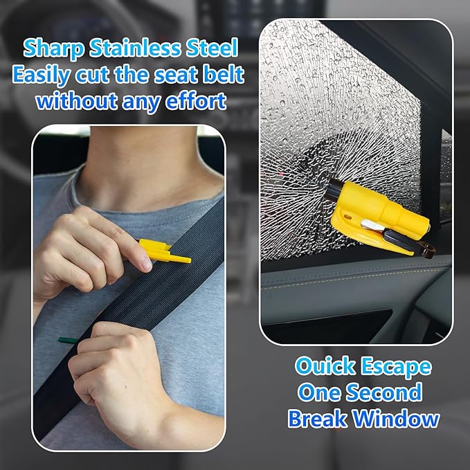【Compatible with Toyota Camry】 Seat Gap Filler，No Drop Seat Guard Compatible with Toyota Camry,Drop Seat Guards for Cars(2Pcs),Emergency Keychain Car Escape Tool(2Pcs)