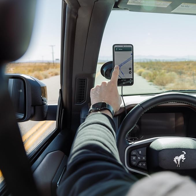 Quad Lock Heavy Duty Suction Car Phone Mount with MAG Phone Case and MAG Wireless Charging Head for iPhone 17