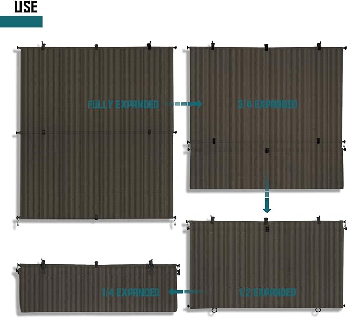 Bynbbur 7'W x 8'H Outdoor Patio Shades Foldable Roller Blinds, 220 GSM Sun Shade Roll Up Porch Screens Exterior Shade Cloth for Deck Pergola Backyard, Brown