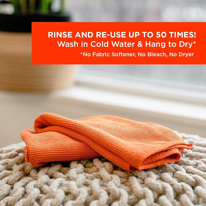 WHOOSH! Microfiber Cleaning Cloth, 3 Pack, Glasses and Screen Cleaning Cloth