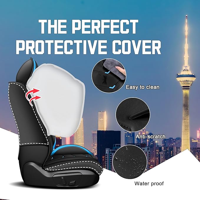 CTDS Car Seat Covers for Honda Civic 2000-2026, Stylish Sport Seat Cover, Premium Nappa Leather Car Seat Cover. Automobile Seat Covers Sets.(Luxury 2 Seats/Black Blue)