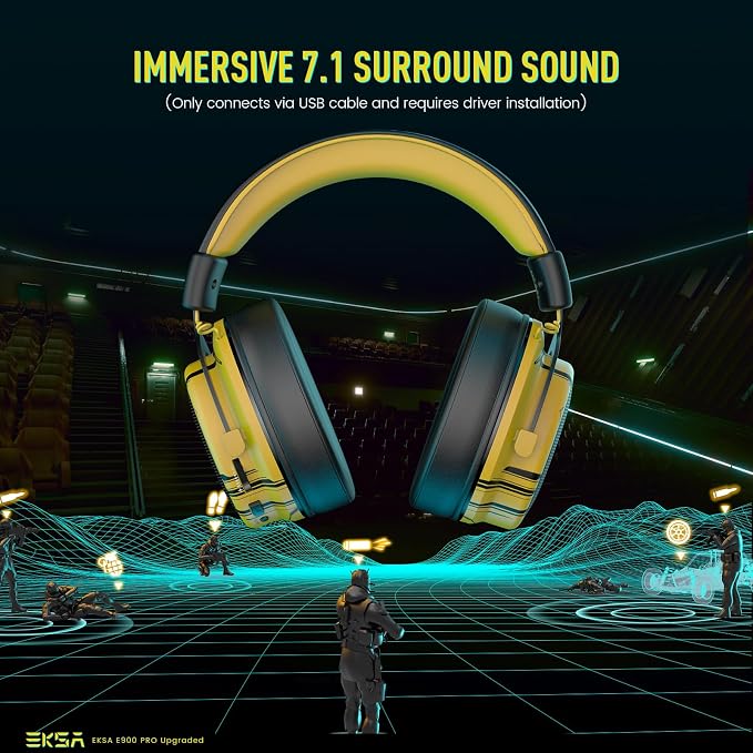 EKSA USB Gaming Headset for PC