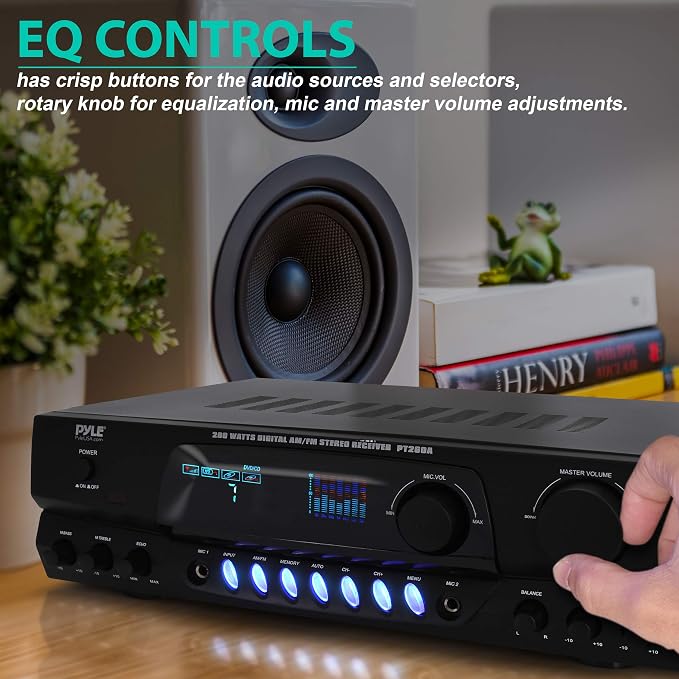 Pyle 200W Home Audio Power Amplifier