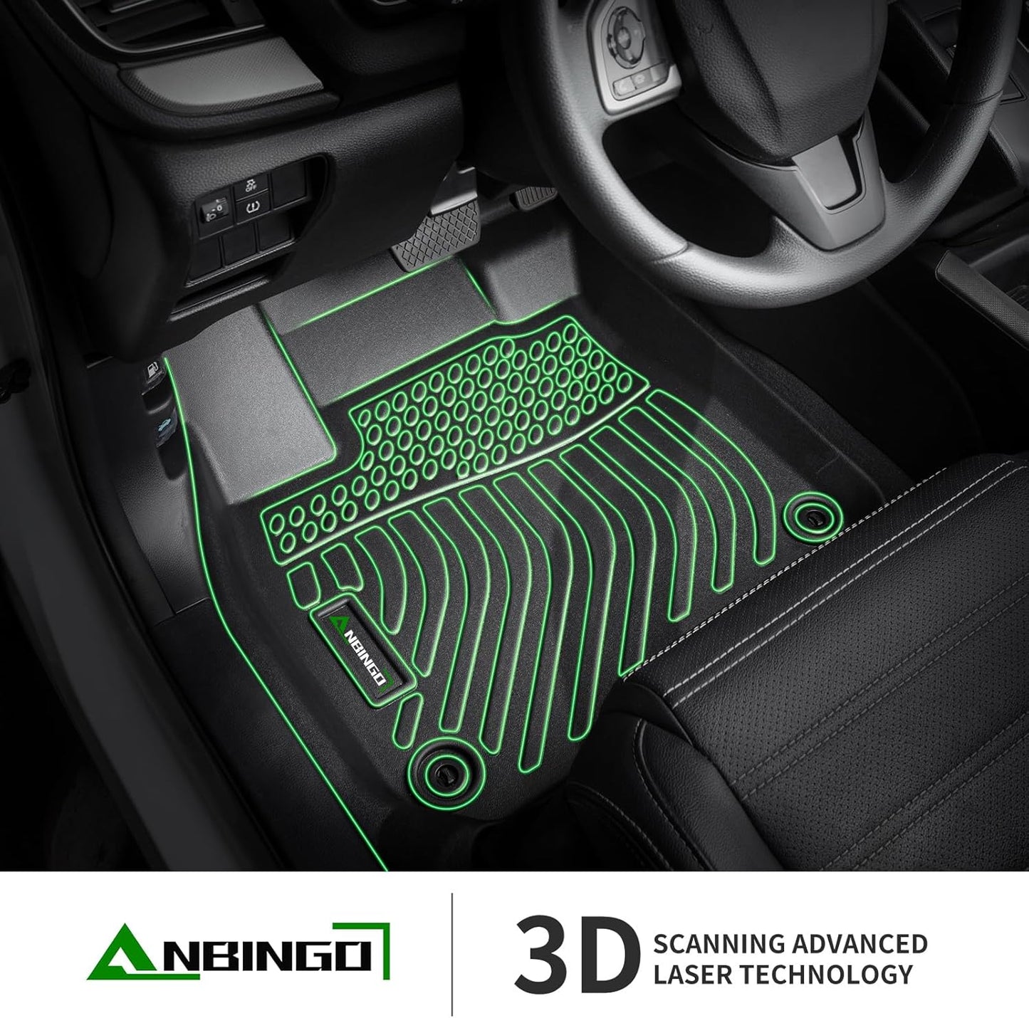 ANBINGO®-Floor Mats & Cargo Liner for Buick Envision with Backrest Mats 2021-2025 2026 All Weather TPE Protection Floor Liners Full Set with Trunk Mat for Buick Envision Accessories