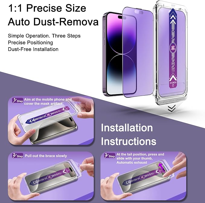2 Pack Anti Blue Light Matte Screen Protector