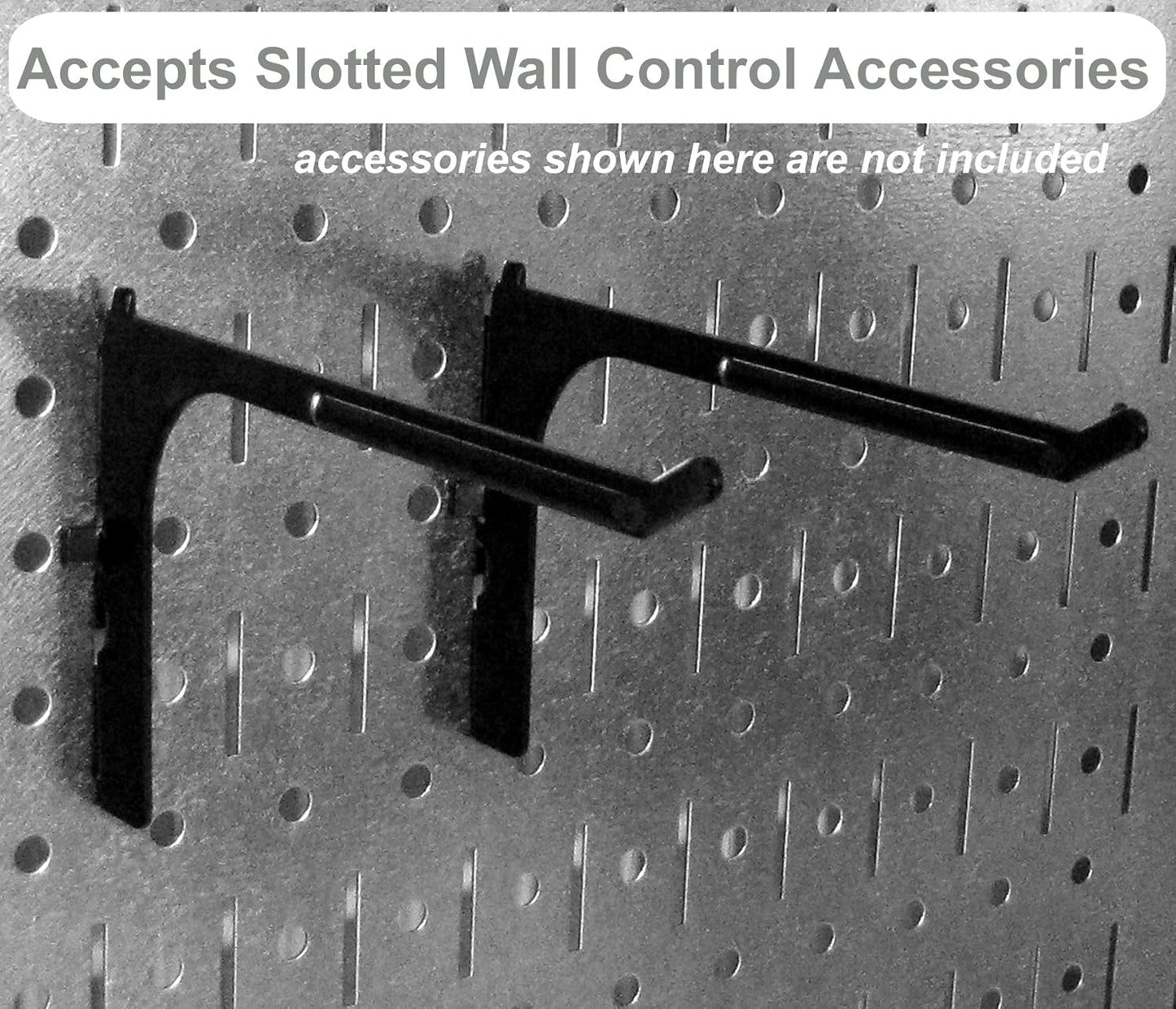 Wall Control Pegboard Organizer 4 ft. Metal Pegboard Standard Tool Storage Kit with Galvanized Toolboard and Blue Accessories