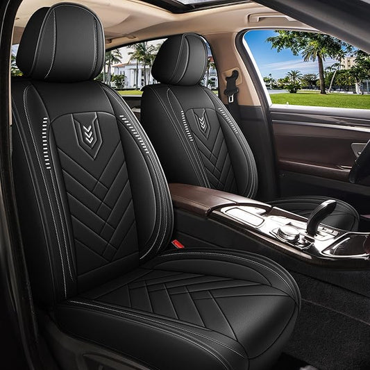 AOMSAZTO Car Seat Cover for Chevrolet Chevy Trax 2024 2025 2026 Full Set, Leather Car Seat Protector Waterproof, Non Slip Car Seat Cushion, Interior Seat Covers Automotive Accessories - Black