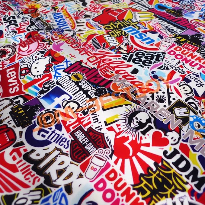 Free Tool Kit EZAUTOWRAP ES Bomber Hellaflush Anime Cartoon Car Vinyl Wrap Sticker Decal Air Release - 60"X96" (5FT X 8FT)
