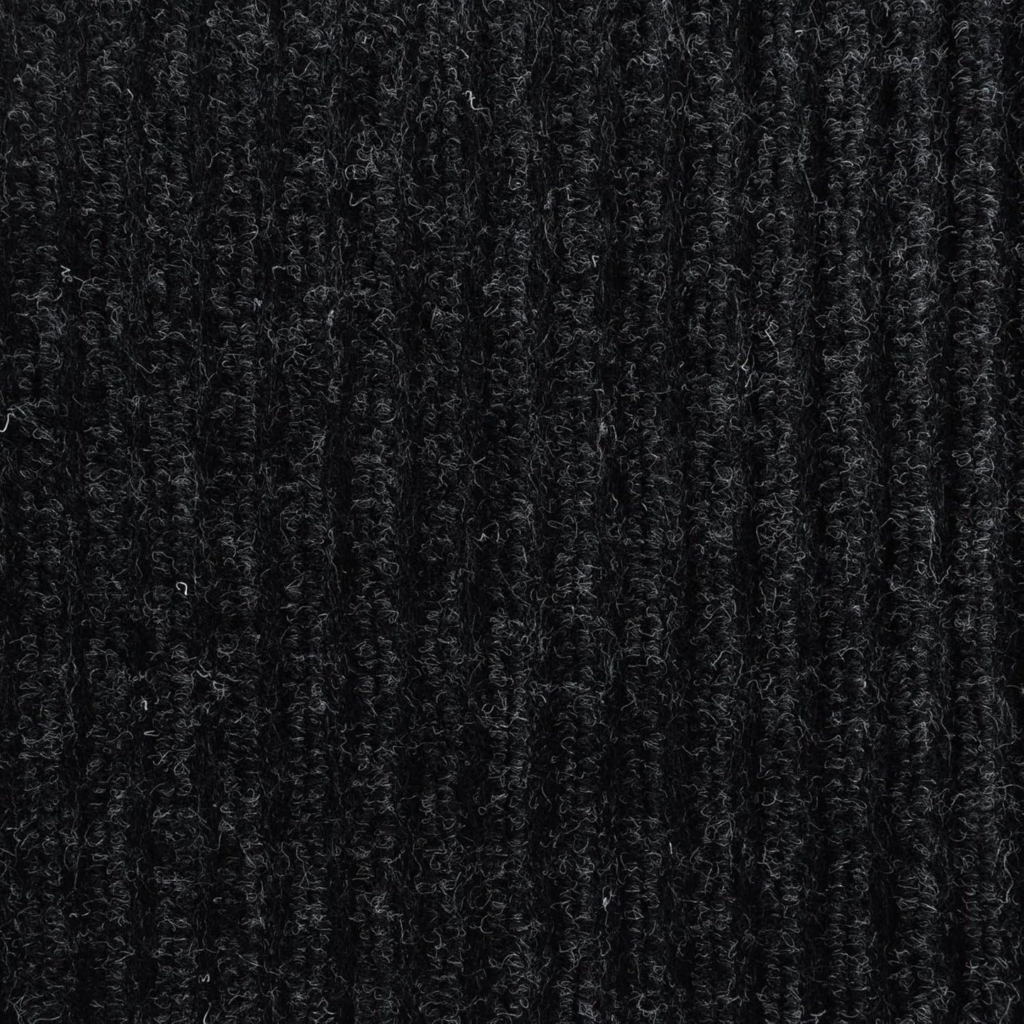 iCustomRug Spartan Weather Warrior Indoor/Outdoor Utility Ribbed Carpet Runner with Non-Slip Thermoplastic Rubber Backing, 28in X 68ft in Black