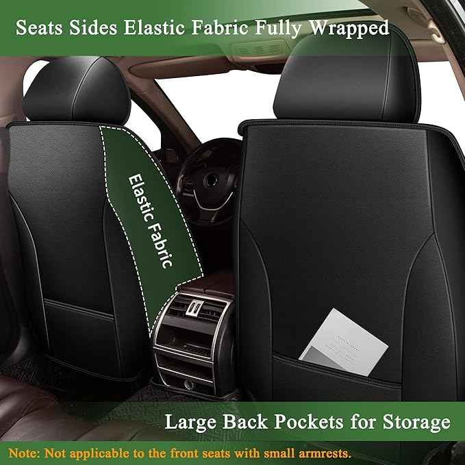 Bling Diamond Embroidered Seat Covers for Lexus NX 250/350/350h/450h 2022-2025 2026, Full Set 5 Seats, Sparkle Rhinestone Breathable Perforated Faux Leather Car Seat Covers for Women (Black)