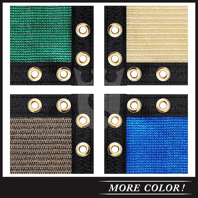 Royal Shade Custom Size 5' x 105' White Fence Privacy Screen Windscreen Cover Netting Mesh Fabric Cloth - Cable Zip Ties Included (We Make Custom Size)