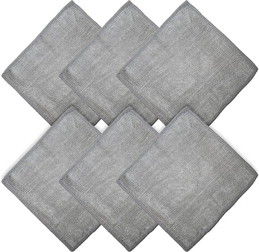 WHOOSH! Microfiber Cleaning Cloth, 6 Pack, Glasses and Screen Cleaning Cloth